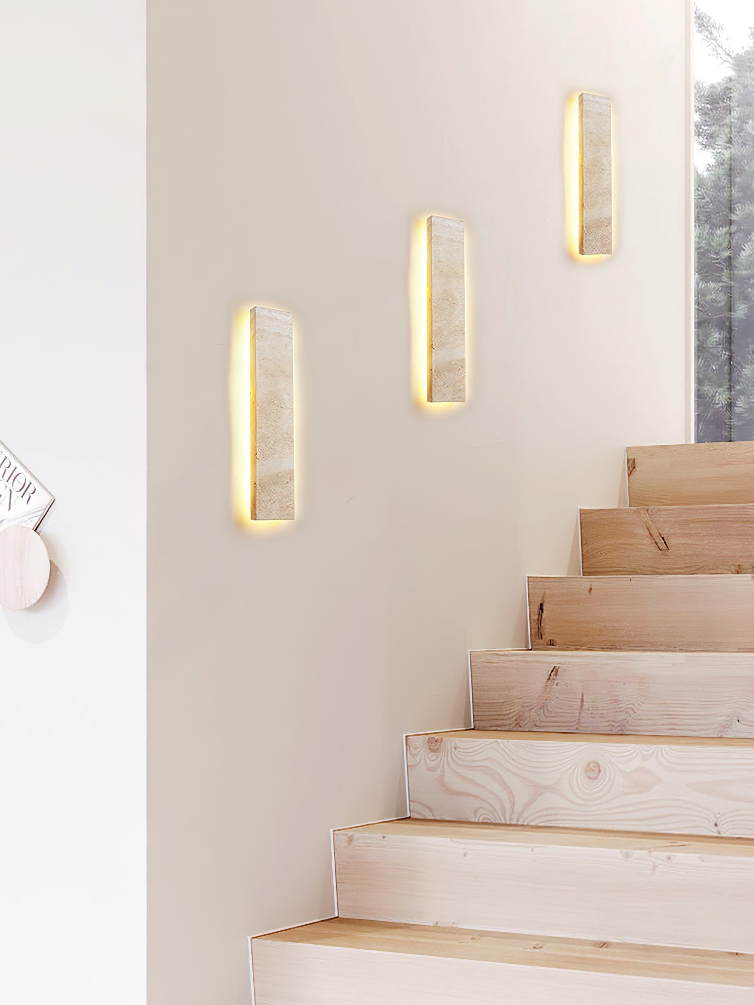 Iapetos - Slim Travertine Wall Light