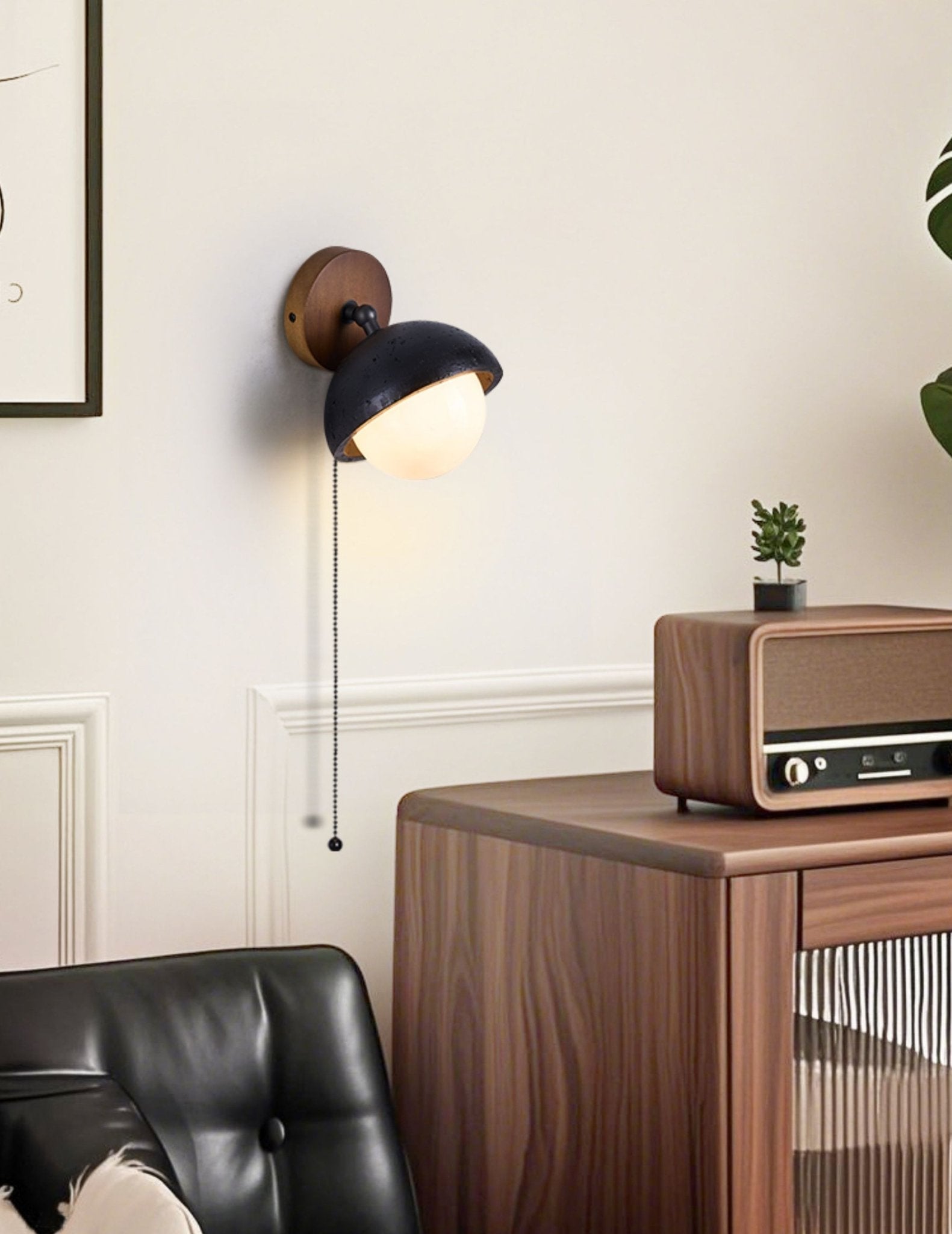 Hegemone - Black Travertine Pivot Sconce