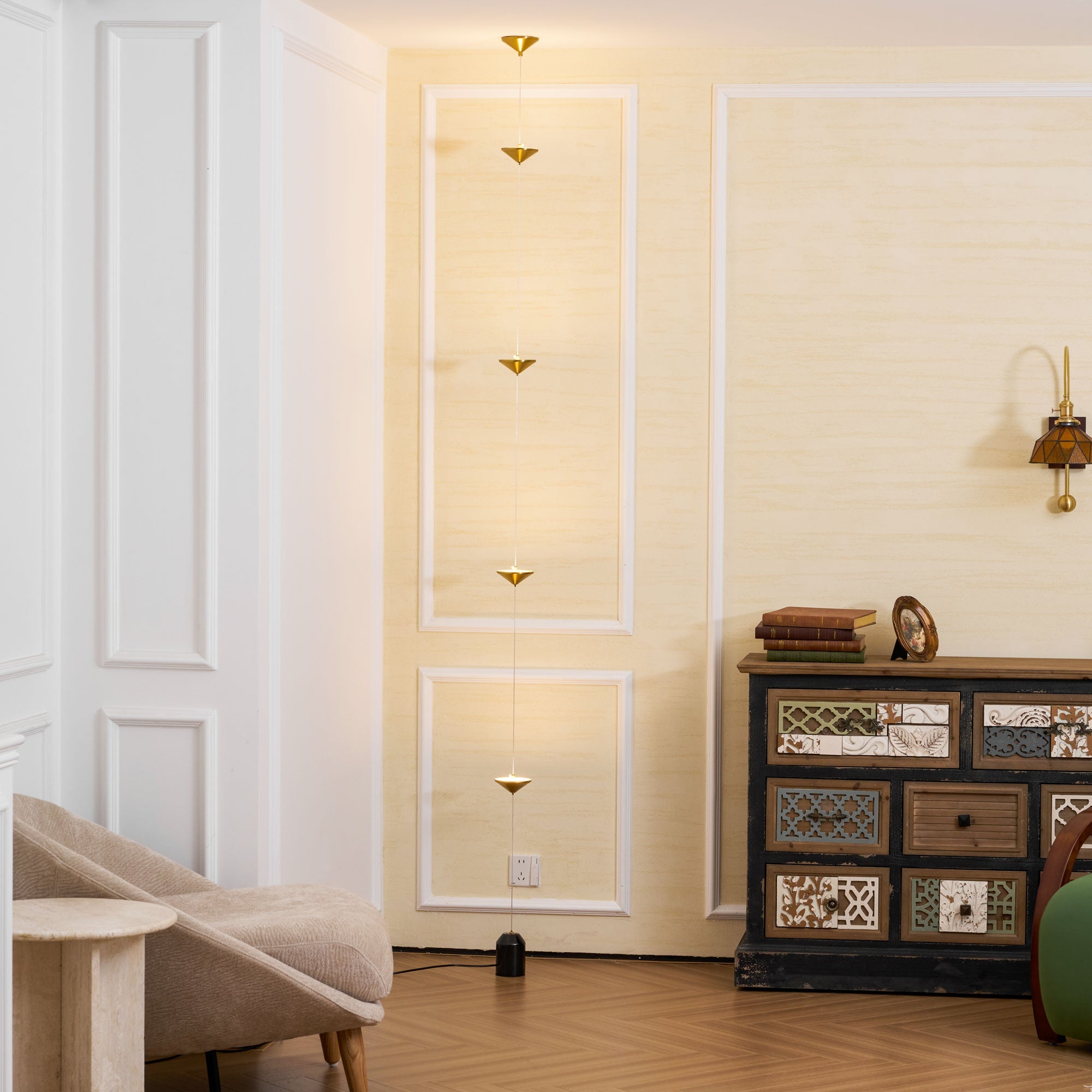 Ouranie - Floor-to-Ceiling Tension Cable Floor Lamp