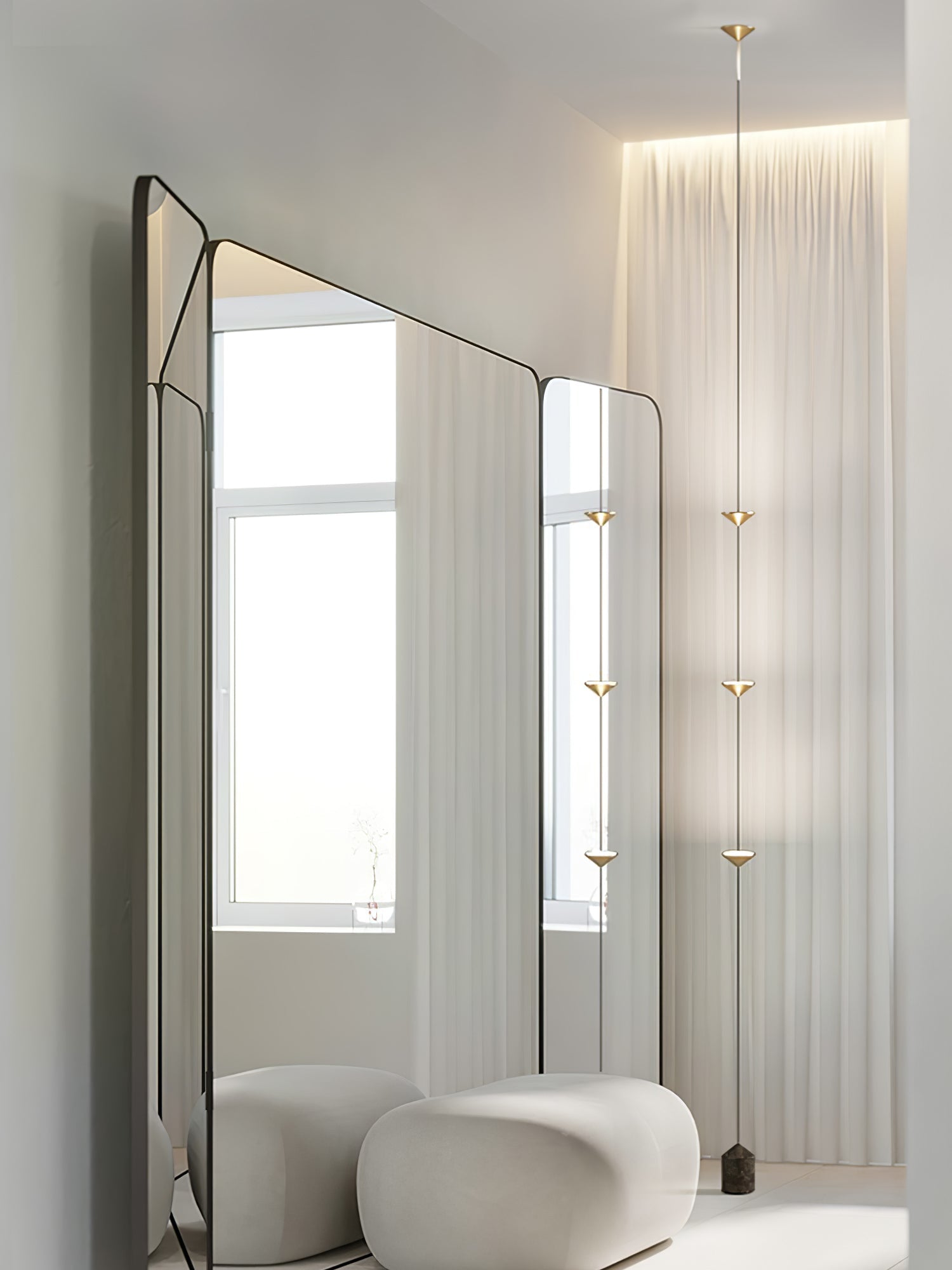 Ouranie - Floor-to-Ceiling Tension Cable Floor Lamp