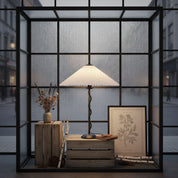 Oreithyia - Wavy Stem Pleated Shade Table Lamp