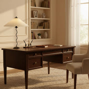 Oreithyia - Wavy Stem Pleated Shade Table Lamp
