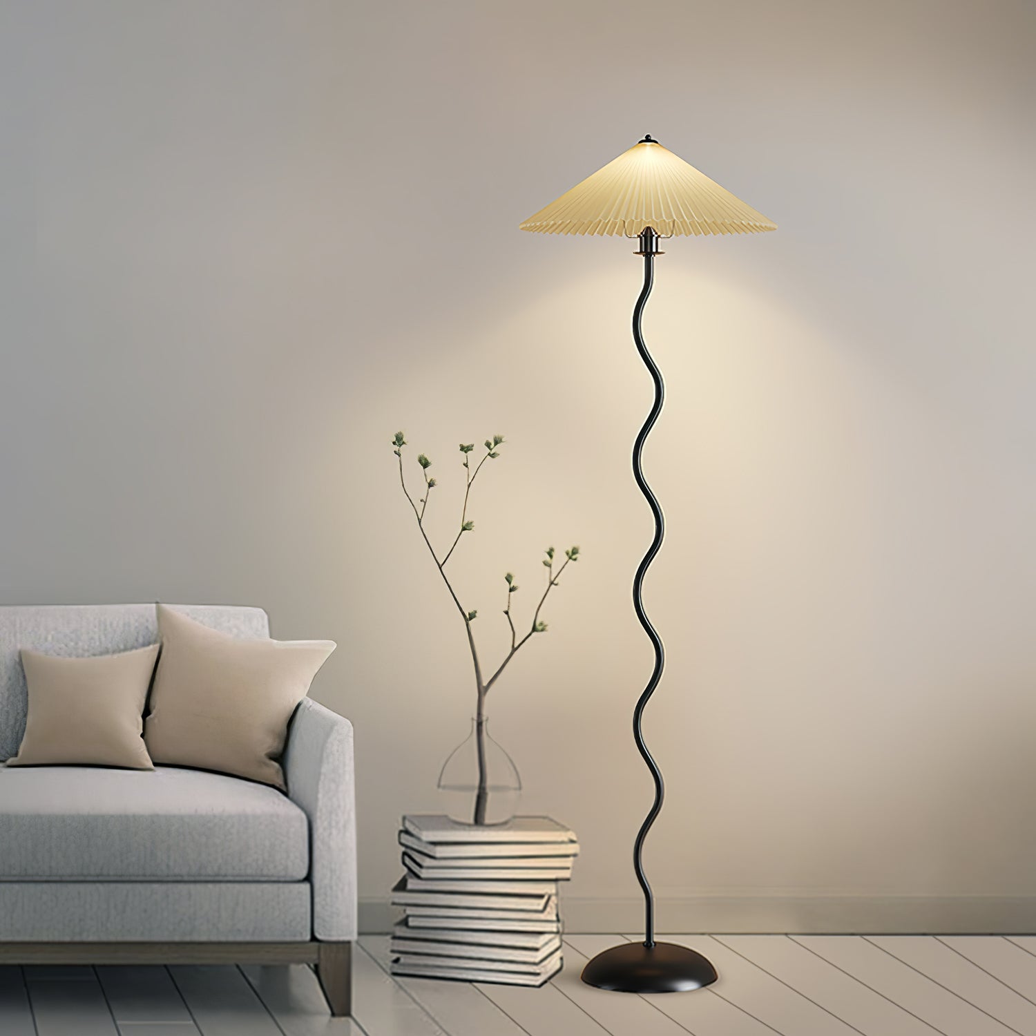 Maiandros - Black Metal Floor Lamp