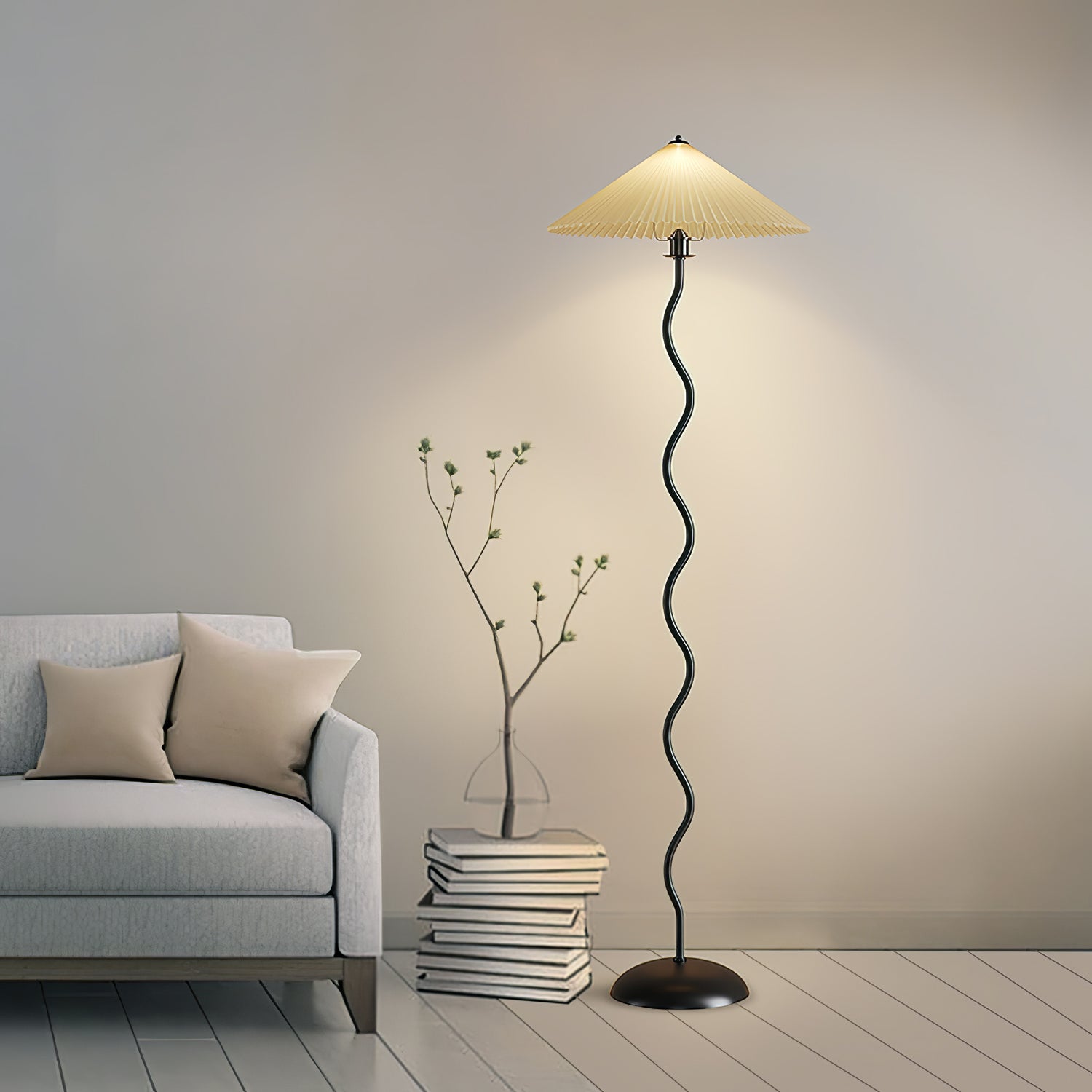 Maiandros - Black Metal Floor Lamp
