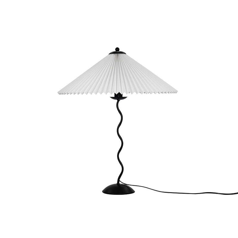 Oreithyia - Wavy Stem Pleated Shade Table Lamp