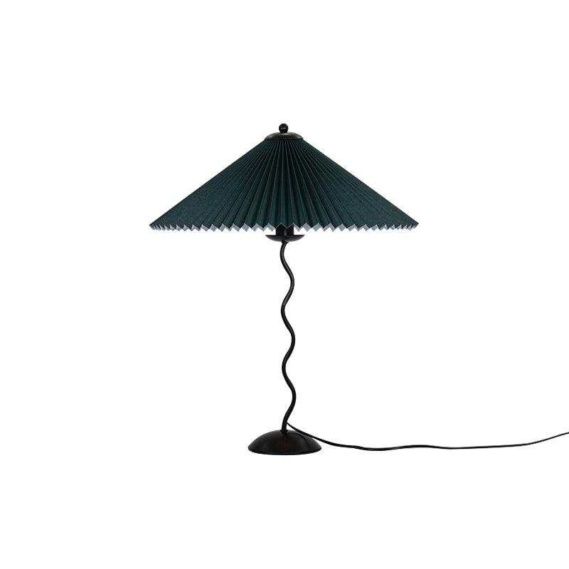 Oreithyia - Wavy Stem Pleated Shade Table Lamp