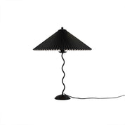 Oreithyia - Wavy Stem Pleated Shade Table Lamp