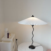 Oreithyia - Wavy Stem Pleated Shade Table Lamp
