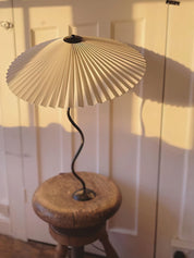 Oreithyia - Wavy Stem Pleated Shade Table Lamp