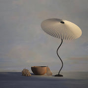 Oreithyia - Wavy Stem Pleated Shade Table Lamp