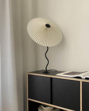 Oreithyia - Wavy Stem Pleated Shade Table Lamp