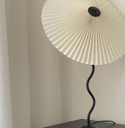 Oreithyia - Wavy Stem Pleated Shade Table Lamp