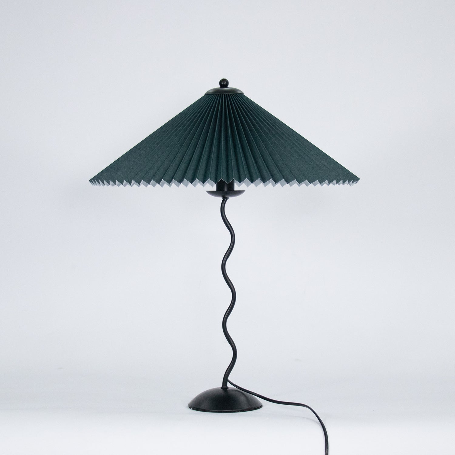 Oreithyia - Wavy Stem Pleated Shade Table Lamp