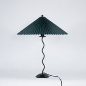 Oreithyia - Wavy Stem Pleated Shade Table Lamp