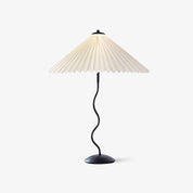 Oreithyia - Wavy Stem Pleated Shade Table Lamp