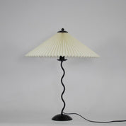 Oreithyia - Wavy Stem Pleated Shade Table Lamp