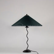 Oreithyia - Wavy Stem Pleated Shade Table Lamp