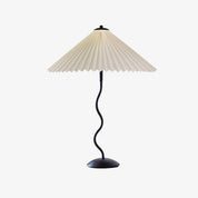 Oreithyia - Wavy Stem Pleated Shade Table Lamp