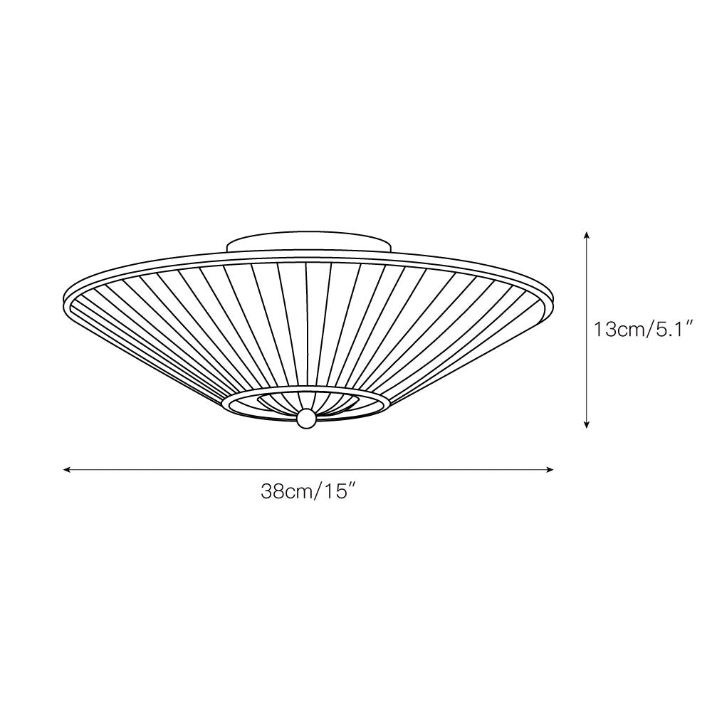Stephane - Pleated Fabric Ceiling Lamp