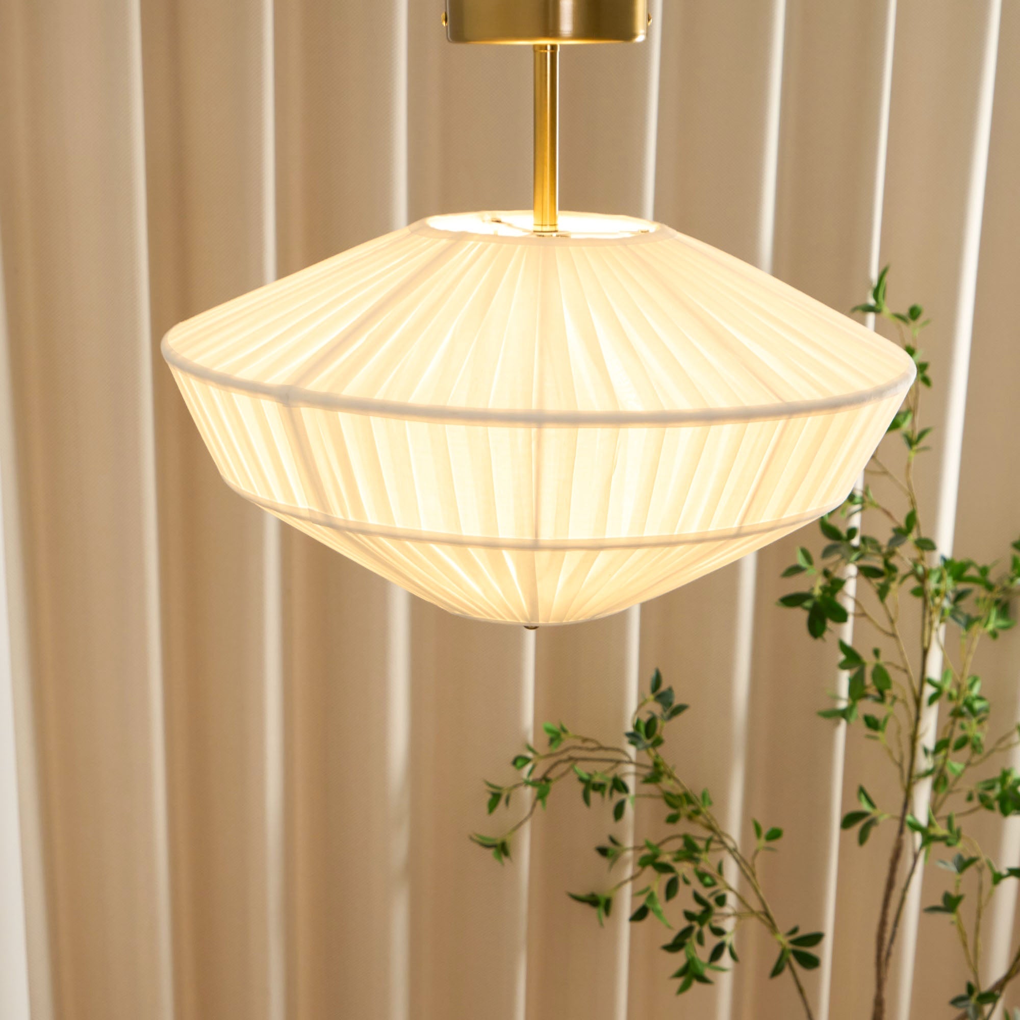 Stephane - Pleated Fabric Ceiling Lamp