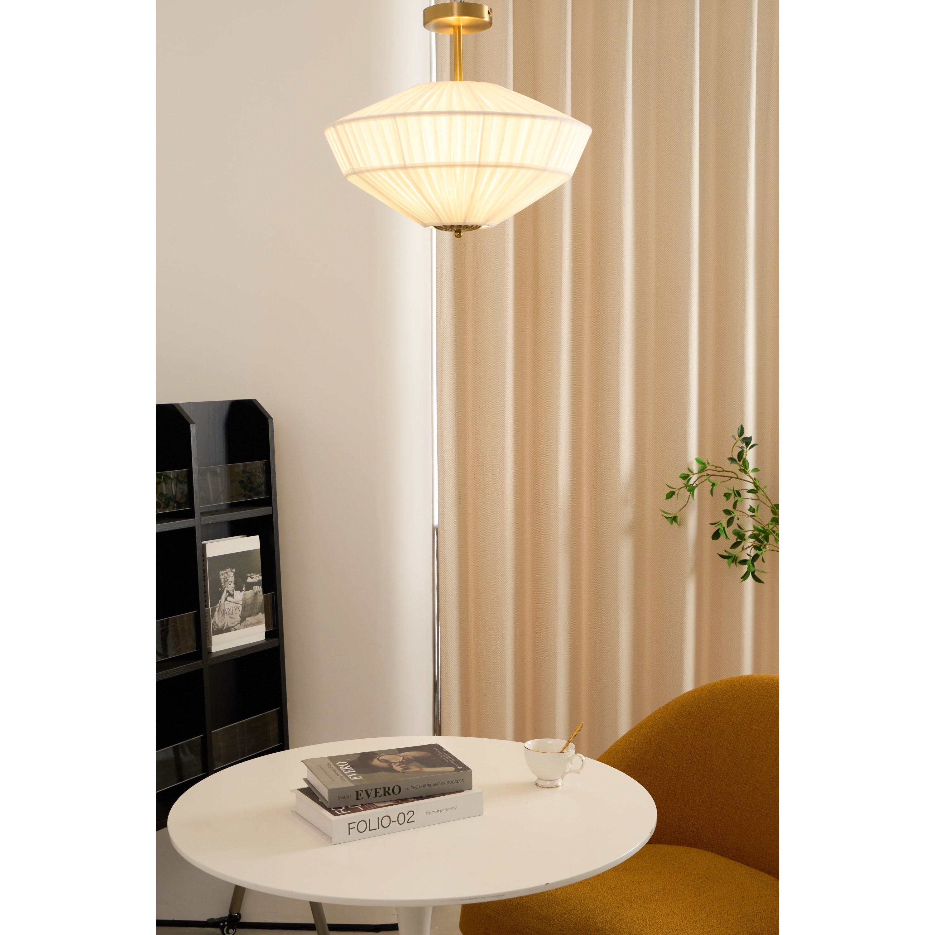 Stephane - Pleated Fabric Ceiling Lamp