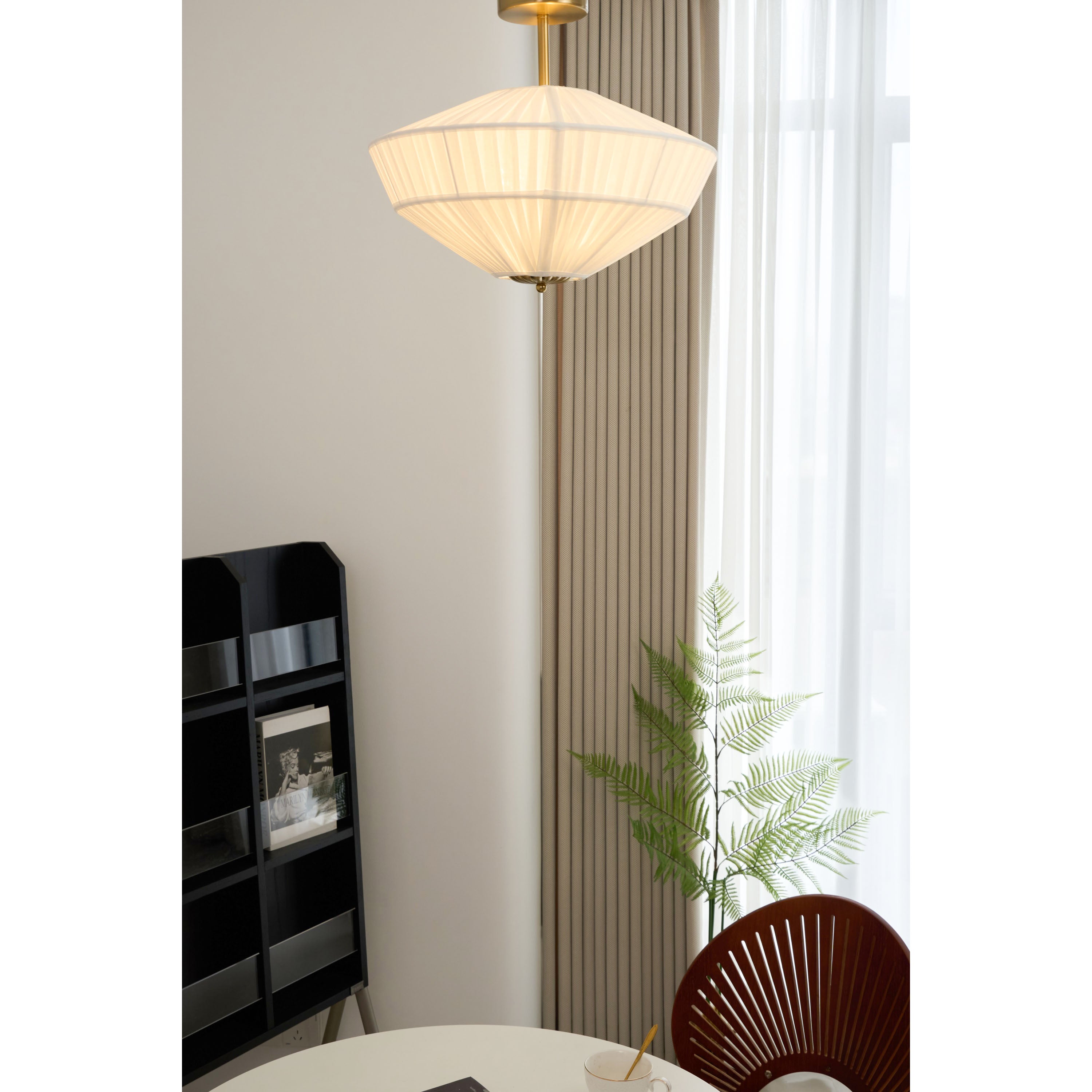 Stephane - Pleated Fabric Ceiling Lamp