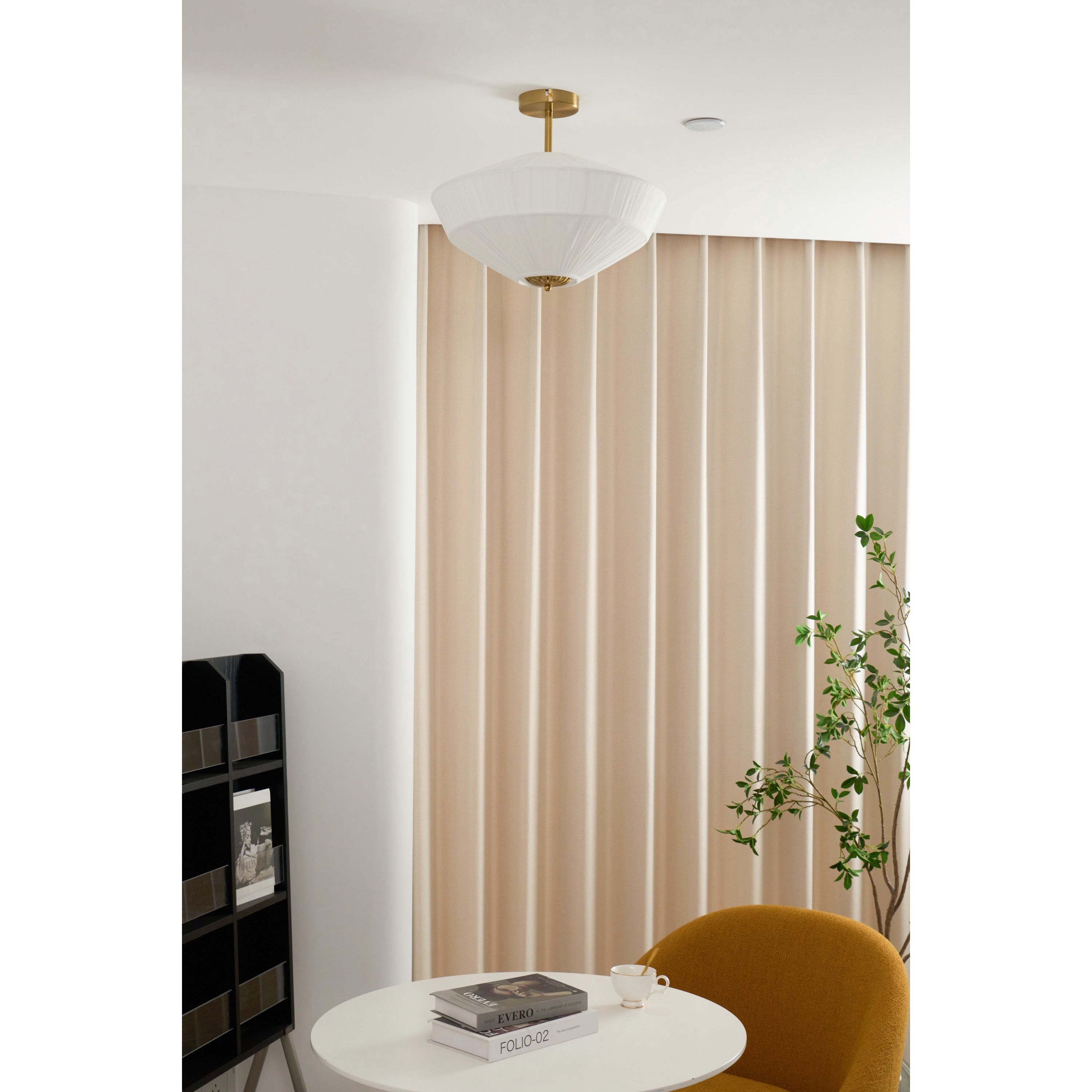 Stephane - Pleated Fabric Ceiling Lamp
