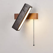 Thebe - Pivoting Black Travertine Wall Light