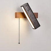 Thebe - Pivoting Black Travertine Wall Light