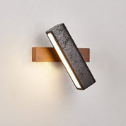 Thebe - Pivoting Black Travertine Wall Light