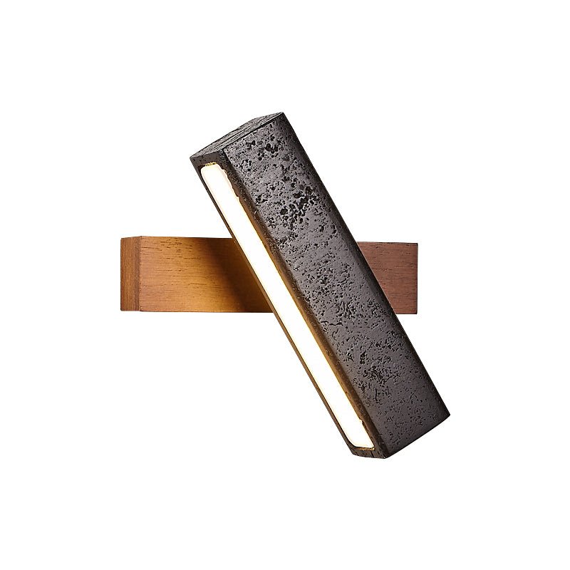 Thebe - Pivoting Black Travertine Wall Light