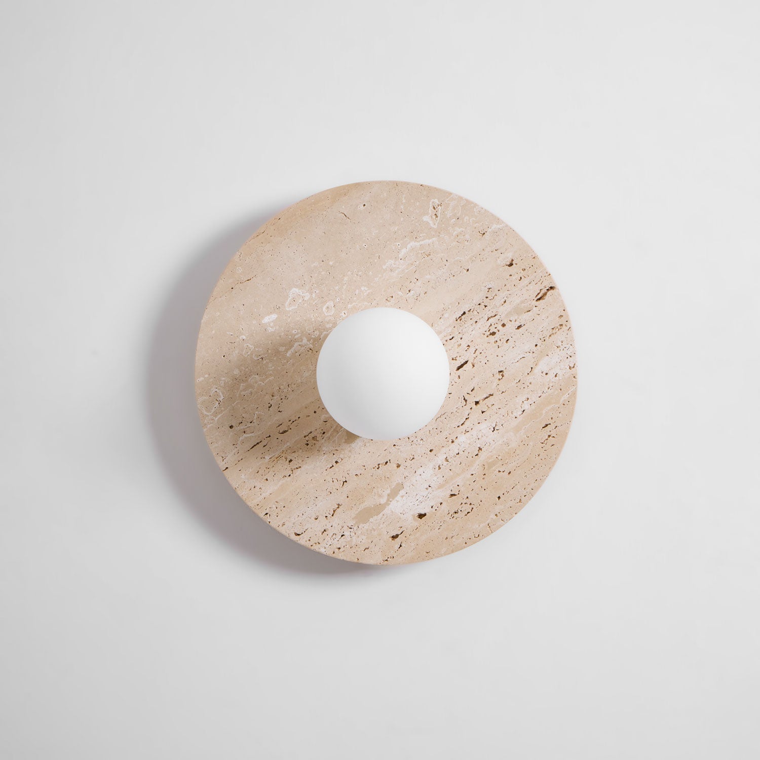 Pallas - Round Travertine Wall Light