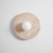 Pallas - Round Travertine Wall Light