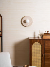 Pallas - Round Travertine Wall Light