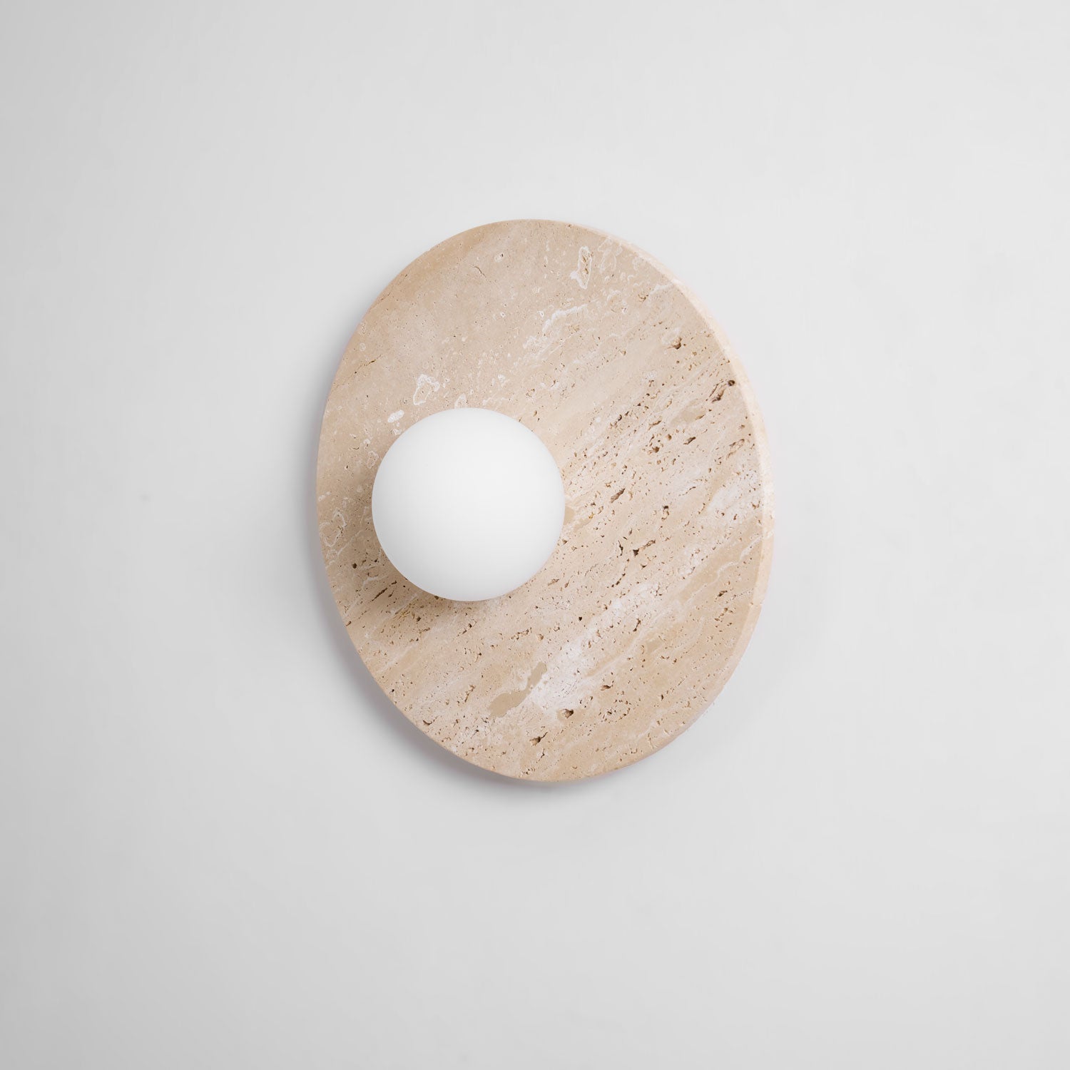 Pallas - Round Travertine Wall Light