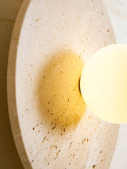 Pallas - Round Travertine Wall Light