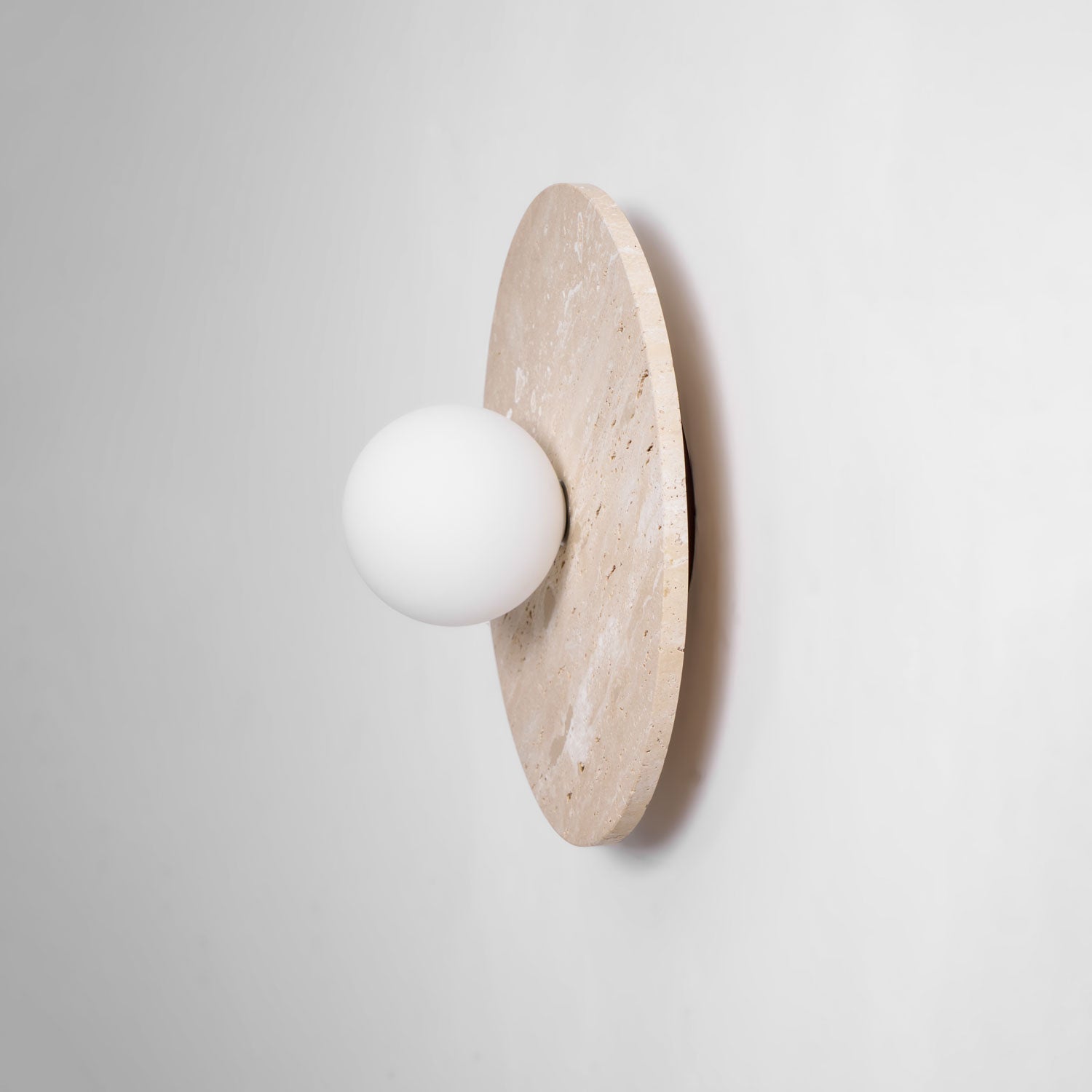 Pallas - Round Travertine Wall Light