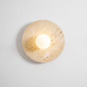 Pallas - Round Travertine Wall Light