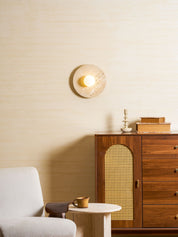 Pallas - Round Travertine Wall Light