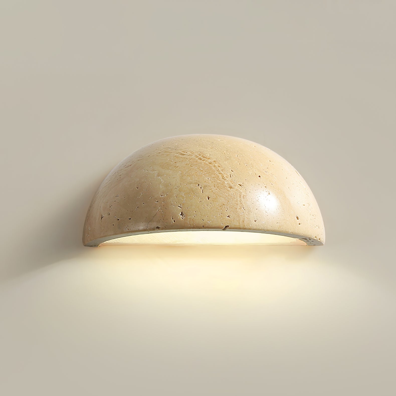 Nemertes - Half-Dome Travertine Wall Light