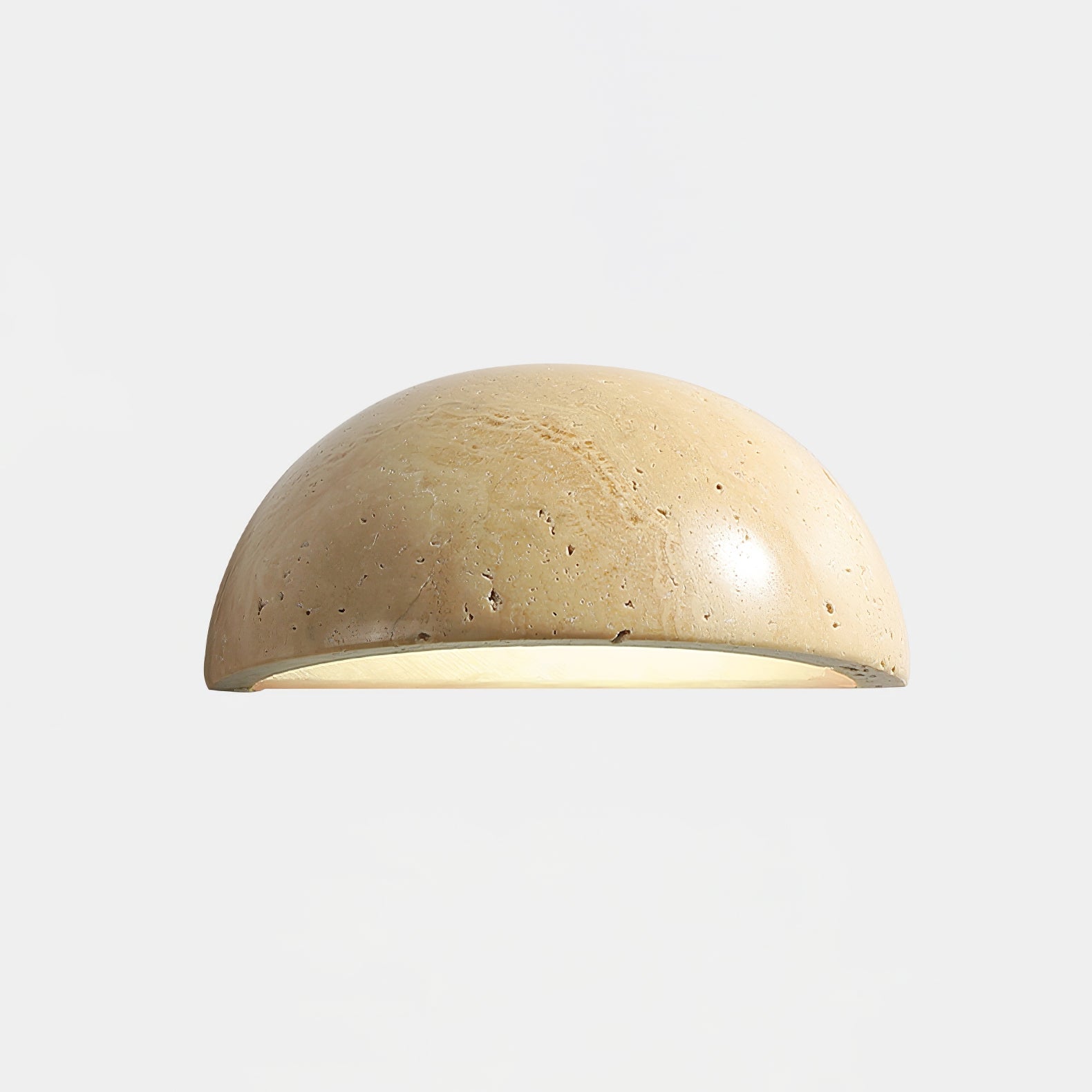 Nemertes - Half-Dome Travertine Wall Light