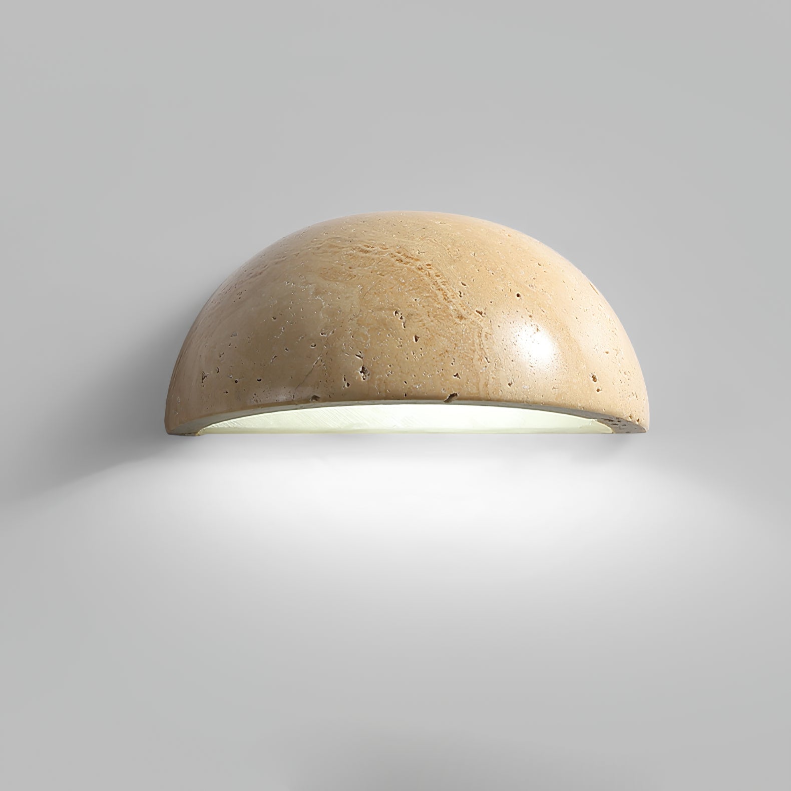 Nemertes - Half-Dome Travertine Wall Light