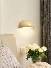 Nemertes - Half-Dome Travertine Wall Light