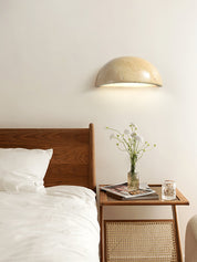 Nemertes - Half-Dome Travertine Wall Light