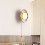 Pallas - Round Travertine Wall Light