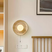 Pallas - Round Travertine Wall Light