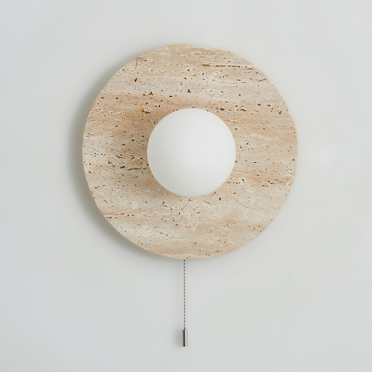 Pallas - Round Travertine Wall Light