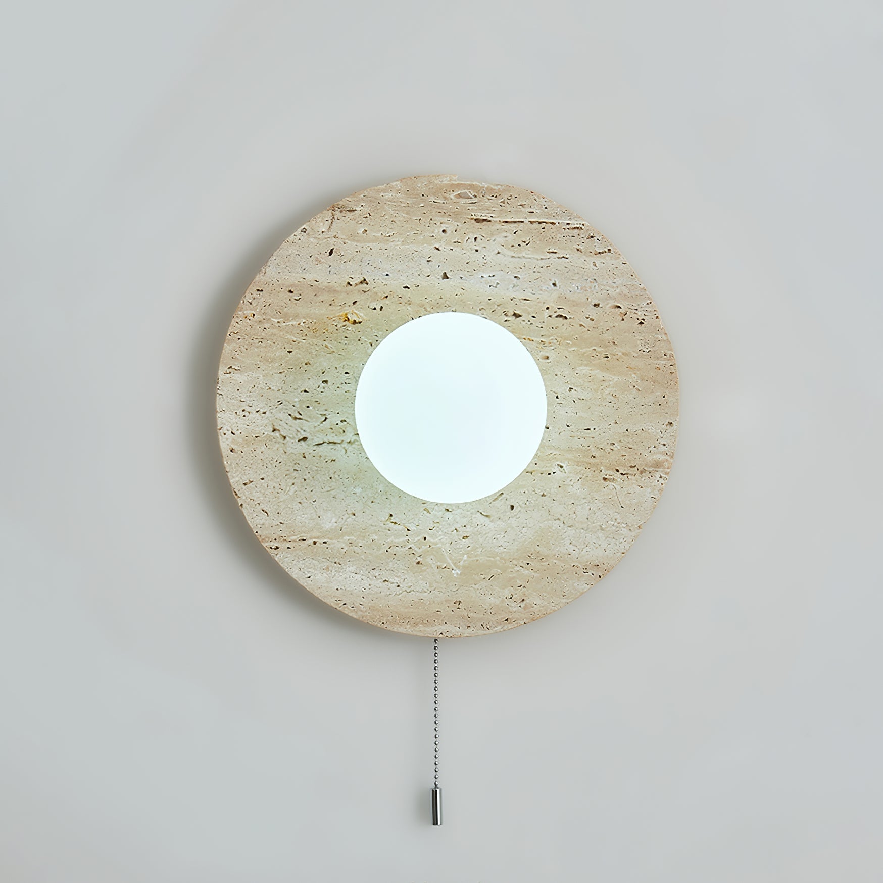 Pallas - Round Travertine Wall Light