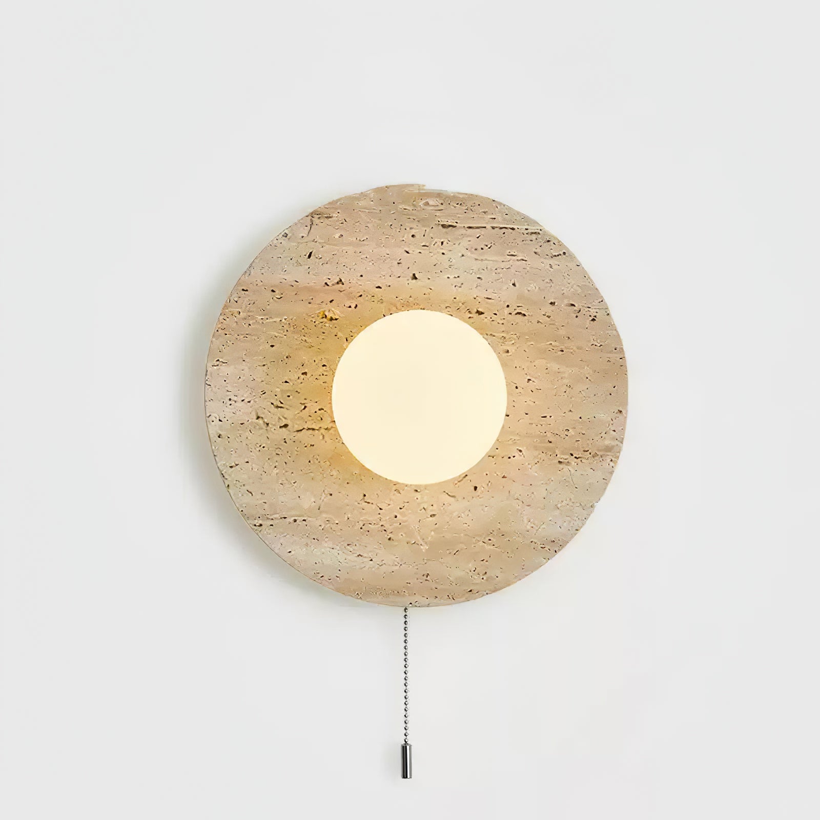 Pallas - Round Travertine Wall Light