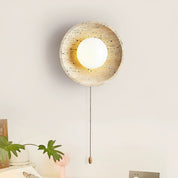 Pallas - Round Travertine Wall Light